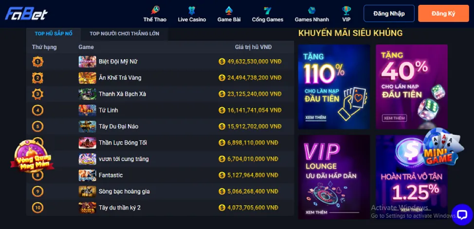 Trò chơi casino trực tuyến shbet org